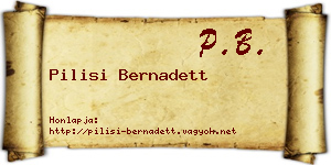 Pilisi Bernadett névjegykártya