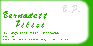 bernadett pilisi business card